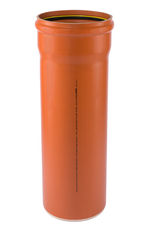 Tubería coextrusionada PVC SN8 Longitud útil 1 metro Ostendorf/Crearplast-Sistema KG DN/OD 160 mm